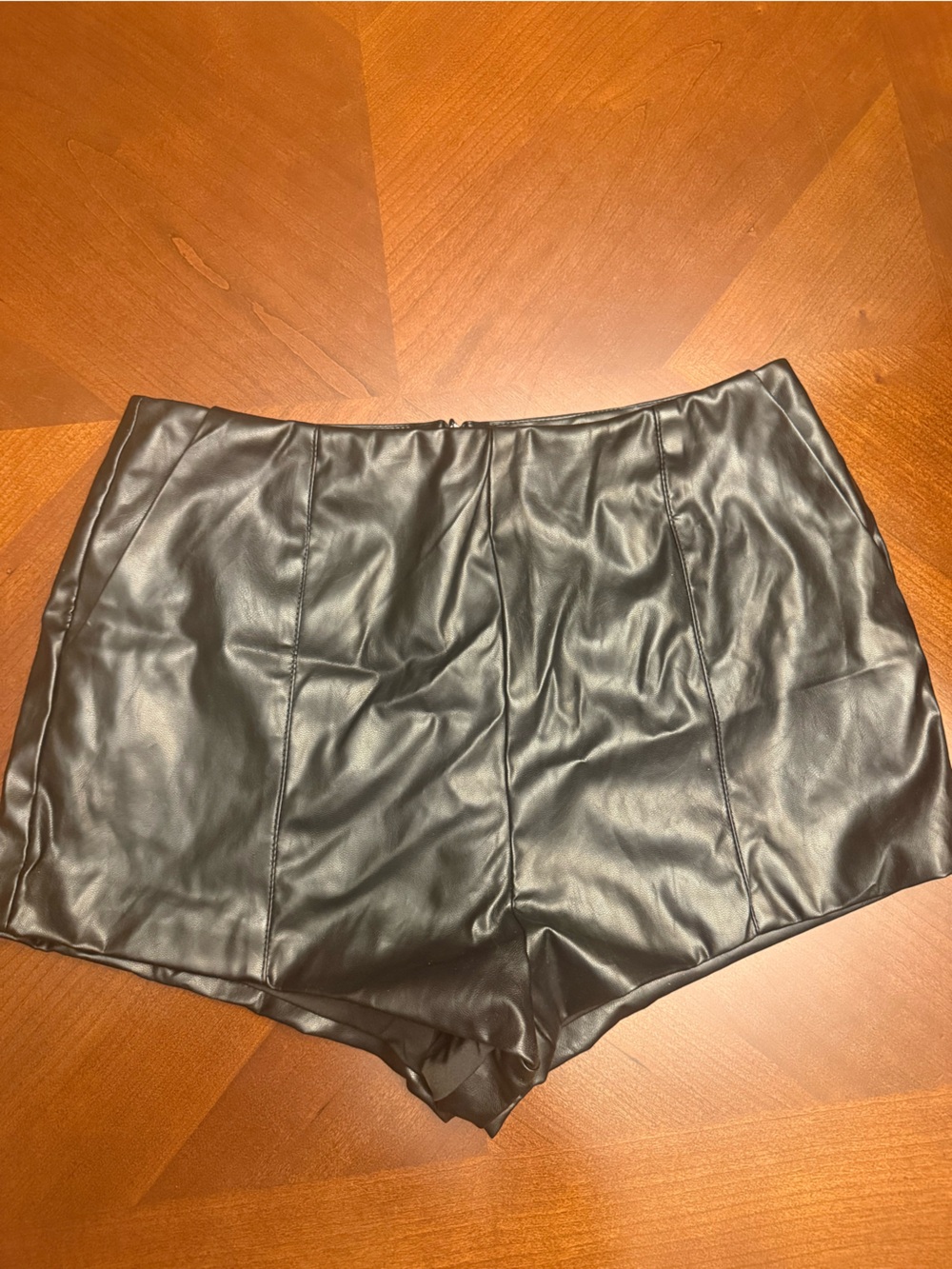 Hello Molly Black Leather Shorts